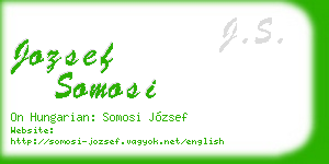 jozsef somosi business card