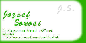 jozsef somosi business card